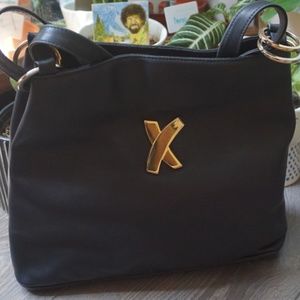 Navy Paloma Picasso Shoulder Bag